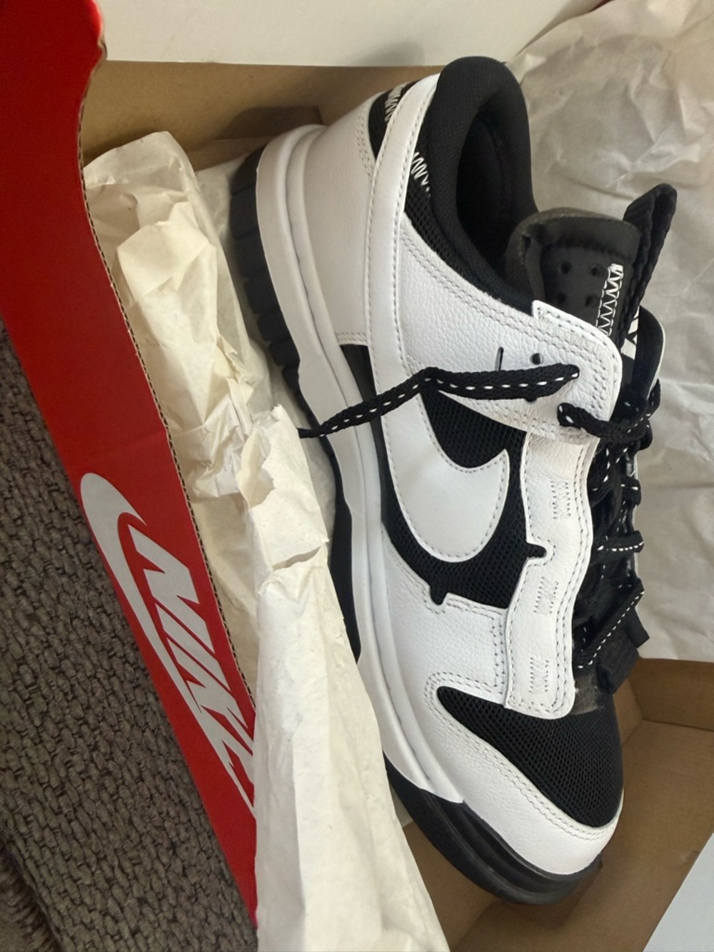 Nike Black and White Low-Top Athletic Sneaker